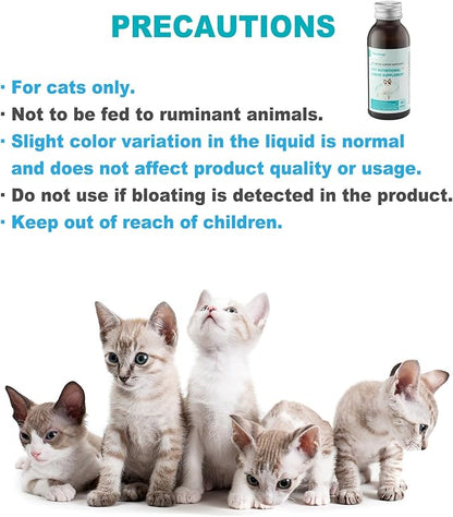 MARIMER Cat Immune Support Liquid Supplement – L-Lysine & Astragalus – Enhances Immunity and Relieves Feline Herpes Symptoms – Nutritional 3.38oz (100ml) for Cats of All Ages