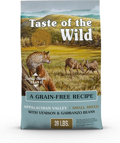 Taste of the Wild Appalachian Valley Small Breed Grain-Free Recipe with Roasted Venison Dry Adult Dog Food, Made with High Protein from Real Venison 28lb