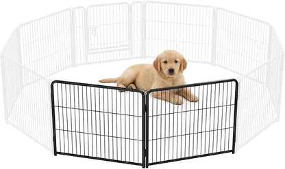 NEWBULIG Dog Playpen for Indoor 24 Inch 2 Panels - Portable Heavy Duty Metal Pet Exercise Pen, Foldable Small Dog Puppy Playpen Fence for Outdoor RV, Camping, Yard, Garden