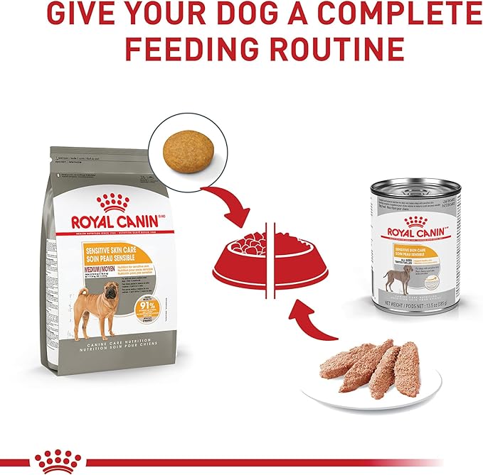 Royal Canin Canine Care Nutrition Medium Sensitive Skin Care Adult Dry Dog Food, 17 lb Bag