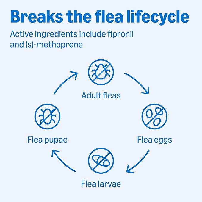 Amazon Basics Preventative Flea and Tick Topical Treatment for Dogs, Medium Dog (23-44 lbs), Fast Acting and Long Lasting, 3 Counts, Packaging May Vary