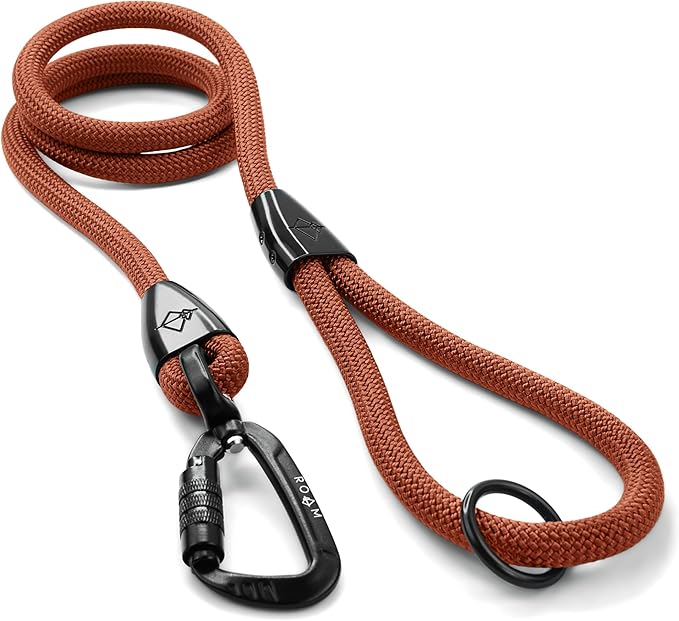 MADE TO ROAM Premium Explorer Leash - Climbing Rope Leash with Autolocking Aviation Aluminum Carabiner - Nevada Evening, 6ft