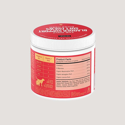 Natural Rapport Dog Bladder Support - The Only Bladder Support Chews Dogs Need - 120ct Supplements that Contain Cranberry and D- Mannose to Aid in Kidney Function