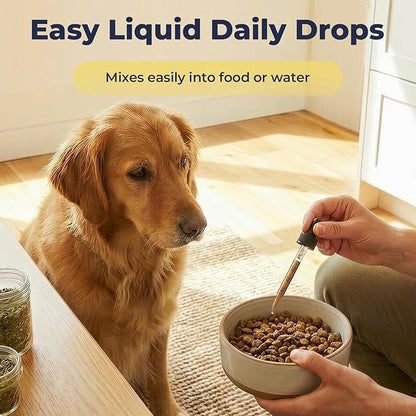 Lung Support Drops for Dogs, Herbal Respiratory Support for Coughing Dogs, Throat Comfort & Easy Breathing, Mullein Drops for Lungs with Licorice & Botanical Blend, 2 fl oz