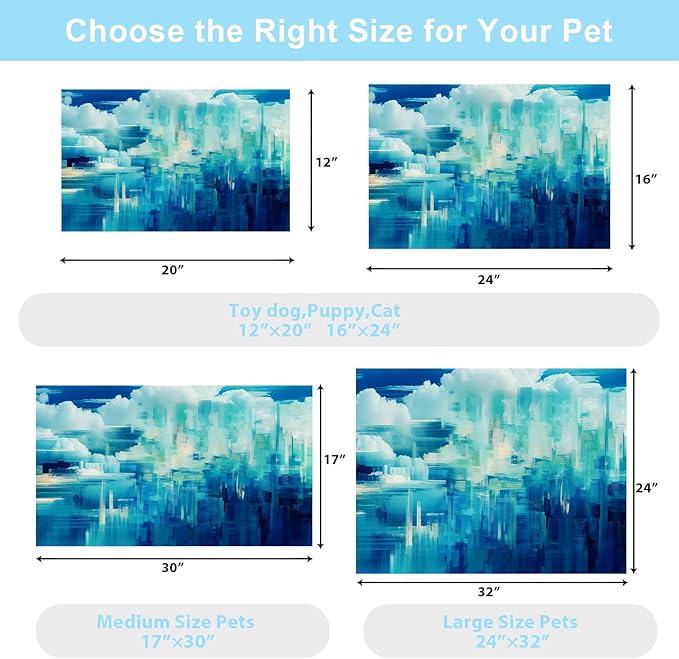 Dog Food Mats for Floors Waterproof Mat for Cat Food and Water Bowls - Absorbent Quick Dry Non Slip Mat for Pet Feeding