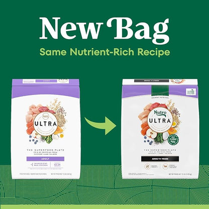 Nutro Ultra Dry Dog Food for Adult Dogs with a Trio of Proteins from Chicken, Lamb and Salmon, 13 lb. Bag