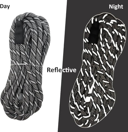 50FT Long Slip Lead Dog Leash, Anti-Choking Reflective Rope Training Leash for Medium Dogs Small Puppy Pets (Grey, 1/3 in)