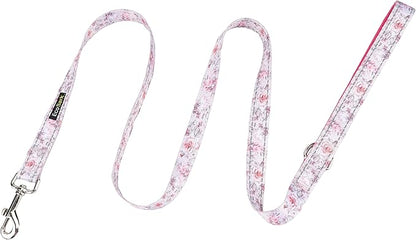 EcoBark Dog Leash - Soft & Reflective Comfort Leash with Padded Handle - Soft, Strong, & Durable for Small, Medium or Large Dogs (Floral)