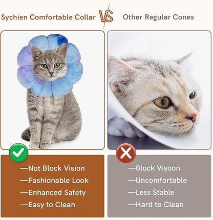 Dog Collar Cone Soft, Adjustable Cute Flower Shape for Claming Dog Cat Cone After Surgery, Pet Recovery Anti-Lick Collar
