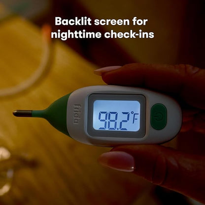 Frida Baby Rectal Thermometer for Babies, Digital Fever Thermometer for Babies, Newborns & Infants, Quick & Accurate Temperature Check, Water Resistant, Clear Case, Memory Holds Last 10 Readings