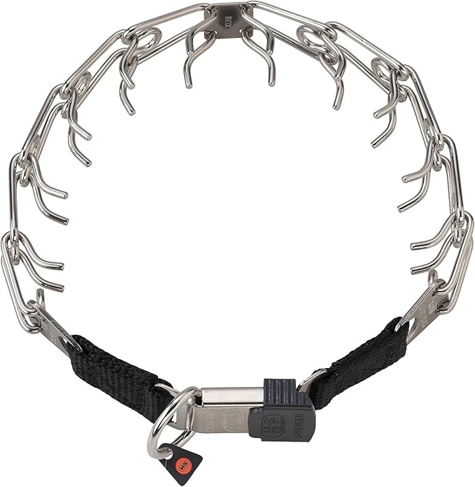 Herm Sprenger Stainless Steel Prong Dog Training Collar with Quick Release Buckle No-Pull Collar for Dogs (Stainless Steel, 16in x 2.25mm (Neck Size Up to 13in))