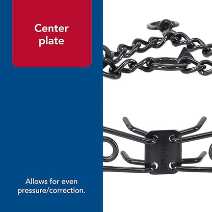 Herm Sprenger - Stainless Steel Ultra-Plus Prong Dog Training Collar - Black - 4 mm x 20" Neck Size; 25" Chain Length