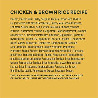 Instinct BeNatural, Natural Dry Dog Food, Raw Coated Kibble, Whole Grain - Real Chicken & Brown Rice, 25 lb. Bag