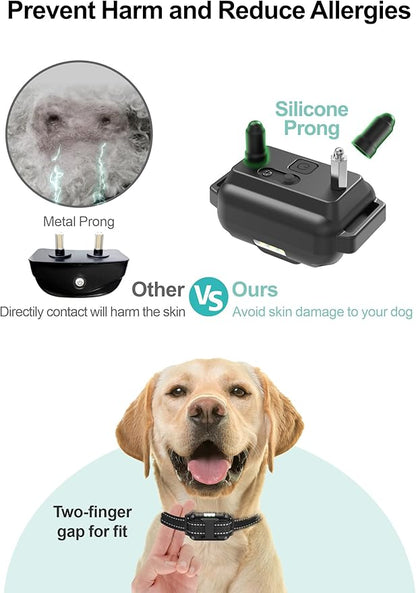 Dog Shock Collar 3 Pack - Dog Training Collar with Remote IP65 Waterproof E Collar for Dogs Training with Shock Vibrate Beep and Light Modes for Small Medium Large Dogs