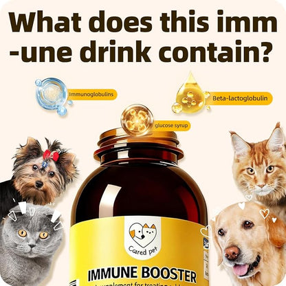 Immune Booster Liquid for Boosting Immunity, Aiding in Infection Defense, Accelerating Wound Healing, Reducing Allergy Symptoms, Enhancing Appetite and Energy for Cats and Dogs (1 Bottle)