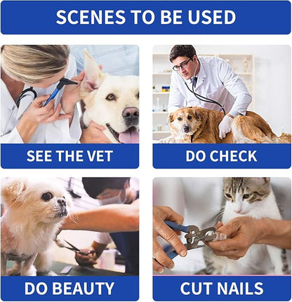 MCHY Inflatable Dog Cone,Adjustable Recovery Collar for Dogs After Surgery,Prevent from Biting & Scratching,Not Block Vision (Blue, L-Neck 15''- 20'')