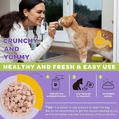 NATURE TARGET Probiotics for Dogs, Duck Flavored Dog Probiotics with Prebiotics and Digestive Enzymes for Dog Gut Health, Vitamins and Omega 3 for Skin & Coat & Immune Health - 120 Treats