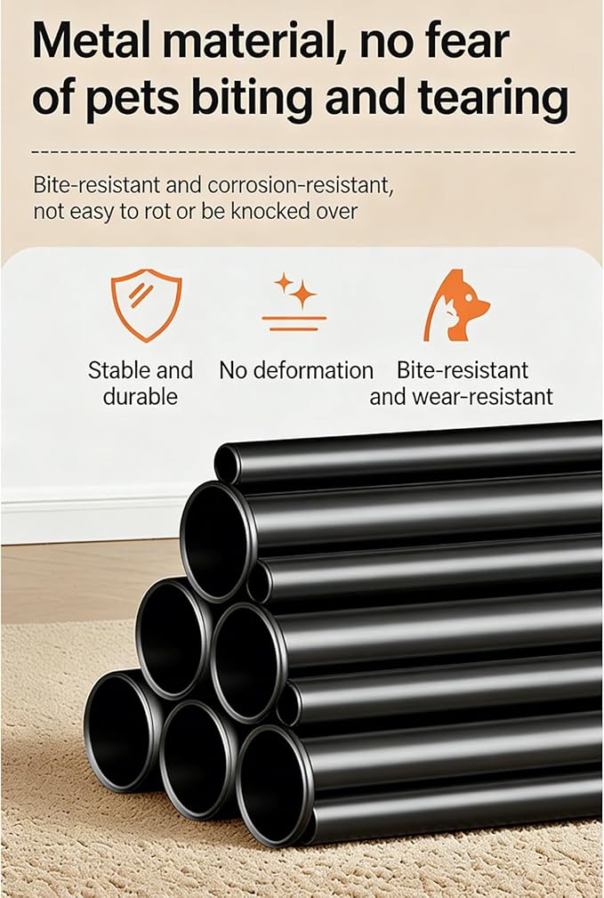 Expandable Pet Gate for Dogs & Cats – Retractable Mesh-Free Safety Barrier, Adjustable Width 2"-35", Portable Foldable Dog Fence for Doorways, Stairs, Hallways, No Drilling, Easy to Install