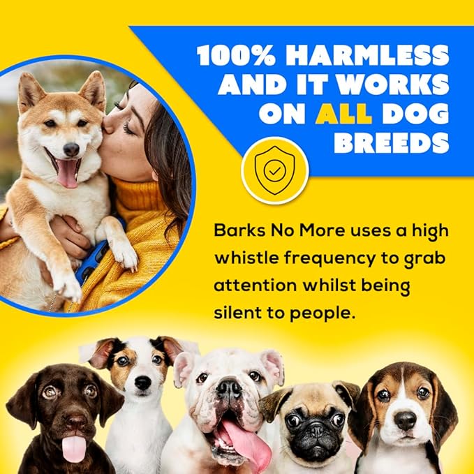 Barks No More Dog Training Device & Bark Deterrent - Stop Barking Without Hurting Your Pet - Just Point & Press!