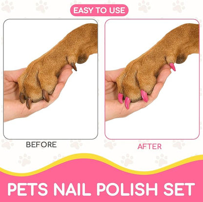 OLINGYOU Dog Nail Polish， Dog Nail Polish Pens Quick Dry-20 Colors, Pet Nail Polish Set for Dogs， DIY Dogs Puppy Nails, Dog Safe Nail Polish Non Toxic, Odorless, Easy to Apply