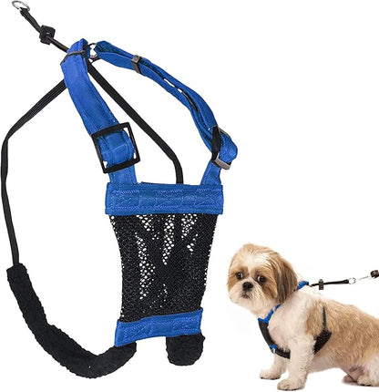 Sporn No Pull Dog Harness, Durable Nylon Mesh Harness for Small Dogs, No Choke Design, Padded Restraint Sleeves, Adjustable Fit, Easy On/Off, Ideal for Small Breeds, Blue