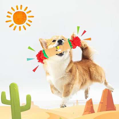 lilfrd Dog Puzzle Snuffle Mat Toys, Squeaky Enrichment Rope Crinkle Treat Dispensing Tug Toy for Small Medium Large Dog, Boredom and Mental Stimulation Toy, Burrito
