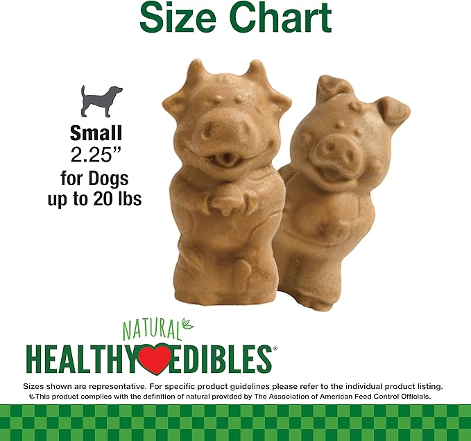 Nylabone Healthy Edibles Natural Puppy Chews Long Lasting Treats for Puppies, Lamb & Apple Flavor, Small/Regular (4 Count) (Pack of 2)