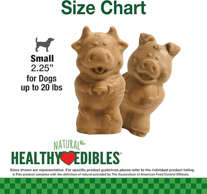 Nylabone Healthy Edibles Natural Puppy Chews Long Lasting Treats for Puppies, Lamb & Apple Flavor, Small/Regular (4 Count) (Pack of 2)