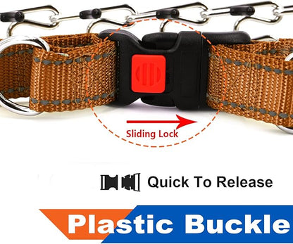 Supet Dog Prong Collar, Dog Choke Collar Adjustable Dog Pinch Collar with Quick Release Buckle/Nylon Cover for Small Medium Large Dogs