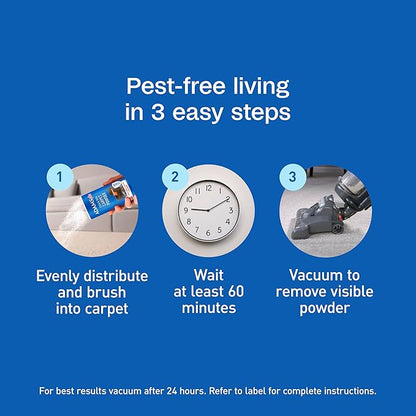 ADAMS Plus Flea & Tick Carpet Powder, Kills Fleas and Ticks On Contact, Prevents Flea Infestations for 12 Months, for Carpets and Upholstery, Freshens and Deodorizes, Treats Up to 400 sq ft, 16 oz