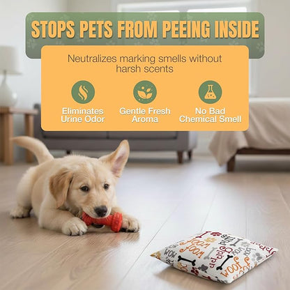 Dog Marking Prevention Product – Dog Pee Deterrent Indoor – Puppy Potty Training Aids– Long-Lasting Pee Stopper Bag, Pet & Child Safe, No Sprays, 6 Months Protection - White Woof