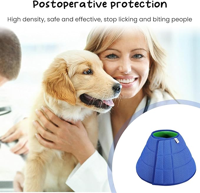 Soft Dog Cone Collar Alternative, E Cones for Medium Small Dogs/Cat to Stop Licking After Surgery, Neuter Recovery Ecollars of Shame Alternatives, Comfortable Paws Comfy Elizabethan Collars