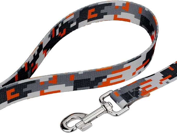 Country Brook Petz - Orange Digital Camo Martingale Dog Collar and Leash Limited Edition - Camouflage Collection Featuring Rugged Designs (1/2 Inch, 2XS)