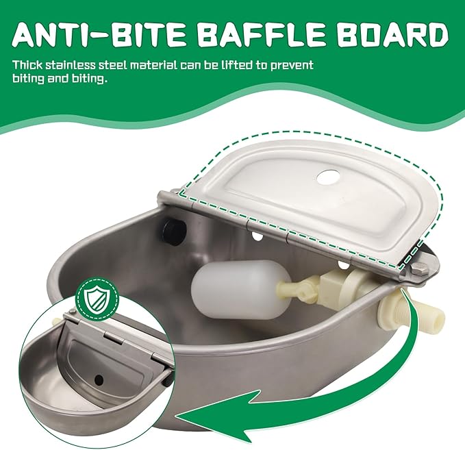 Automatic Dog Feeder Trough Bowl Dispenser Waterer for Pet Dog Horse Cattle Goat Sheep Water Stainless Steel Farm Tool