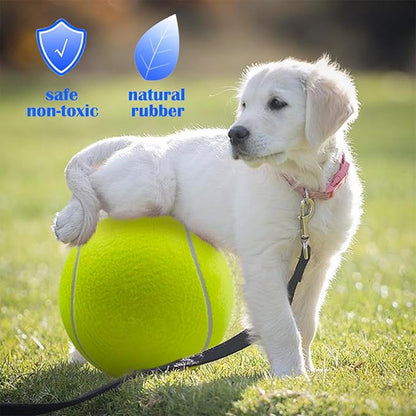 Banfeng Big Tennis Ball for Dogs, Giant Dog Tennis Ball Toy Large Outdoor Sports Gift for Small Medium Large Dog (Yellow, 9.5 inch)