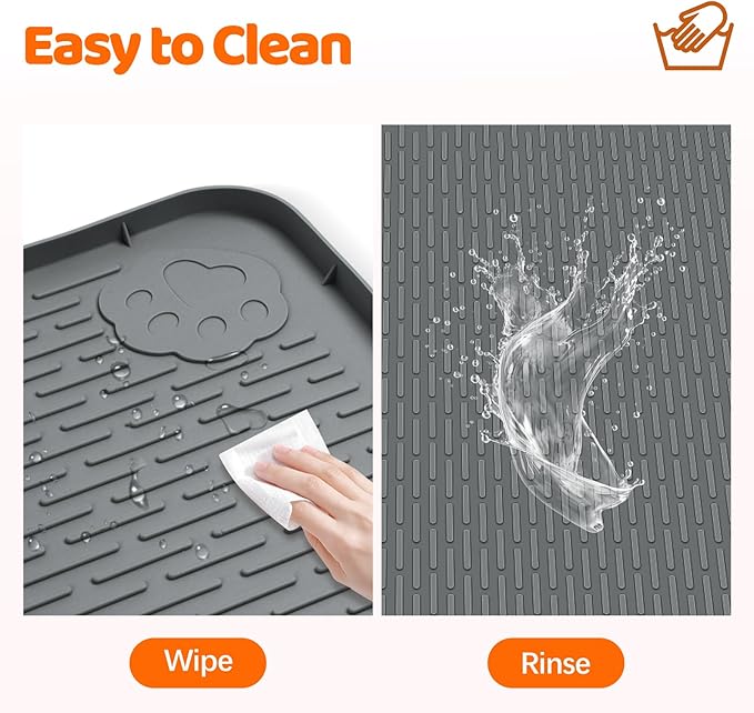 Pee Pads for Dogs, 40" x 28" Extra Large Reusable Silicone Mat, Washable Puppy Training Pads for Potty Training, Non-Slip, Leak-Proof, Indoor Floor Protection (Dark Grey)