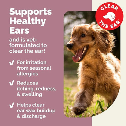 Vetnique Oticbliss Cat & Dog Ear Infection Treatment | Dog Ear Allergy Relief Drops, MicroSilver Yeast Infection Treatment for Dogs, Hydrocortisone for Itching, Redness Swelling (Ear Allergy Drops)