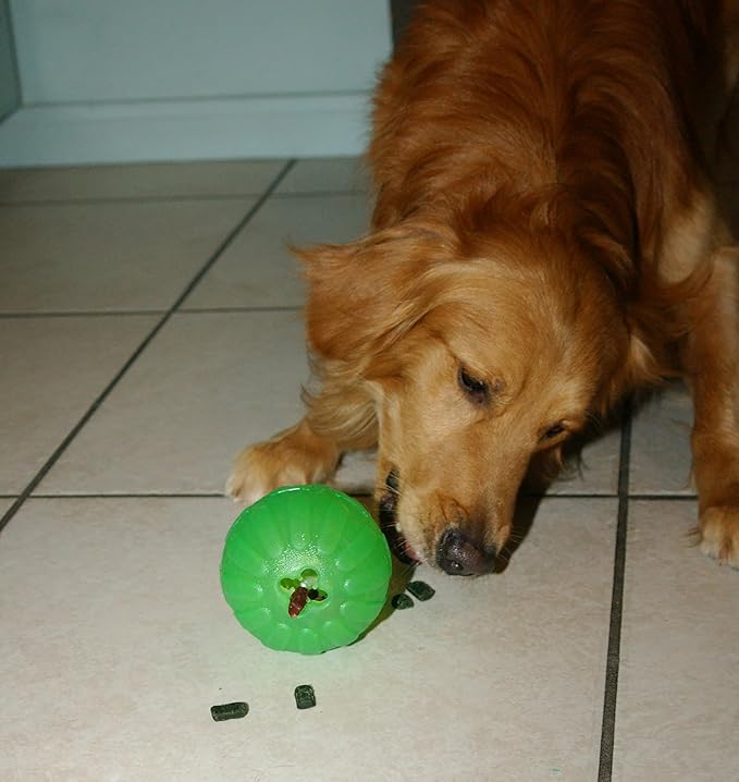 Starmark Treat Dispensing Chew Ball Tough Dog Toy, Medium/Large for Large Breeds
