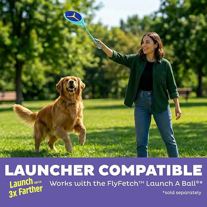 Outward Hound FlyFetch Disc Dog Toy, Durable Rubber, Stand-Alone or Replacement Discs for Launcher, 5", 2-Pack