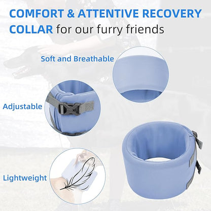 Dog Neck Brace for Pet After Surgery Recovery Adjustable Breathable Neck Cervical Cone，Dog Cone Collar Recovery Head Cone for Small Medium Dogs Puppies Kittens with Spinal IVDD Lssues