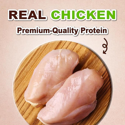 A Freschi srl Chicken Jerky for Dog, All Natural Dog Treat, High-Protein, Healthy & Easily Digestible, Grain-Free Puppy Chews, Training & Rewards Dog Snacks, Chicken Fillet Jerky, 16 oz Pack