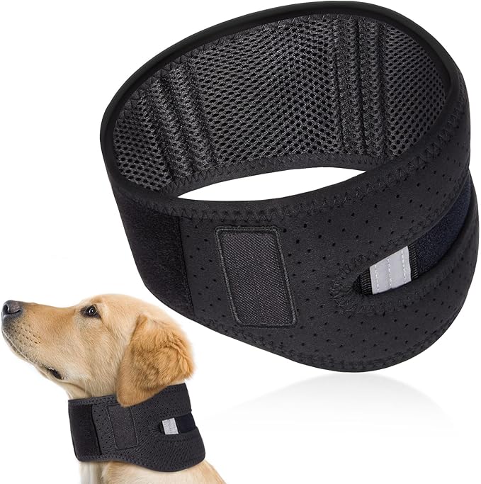 Adjustable Dog Neck Brace Offers Support for Pets Neck Pain Injury Relief Soft Support Cervical Vertebral Sprains and Instability Brace Collar for Dogs (M)