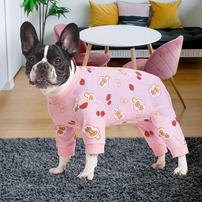 Dog Surgery Recovery Suit, Dog Onesie for Surgery Female Male Dogs, Dogs Pajamas Long Sleeve, Small Dogs Onesie, Abdominal Wound Bandages Surgical Suit, Cat Recovery Suit for Shedding Skin Disease