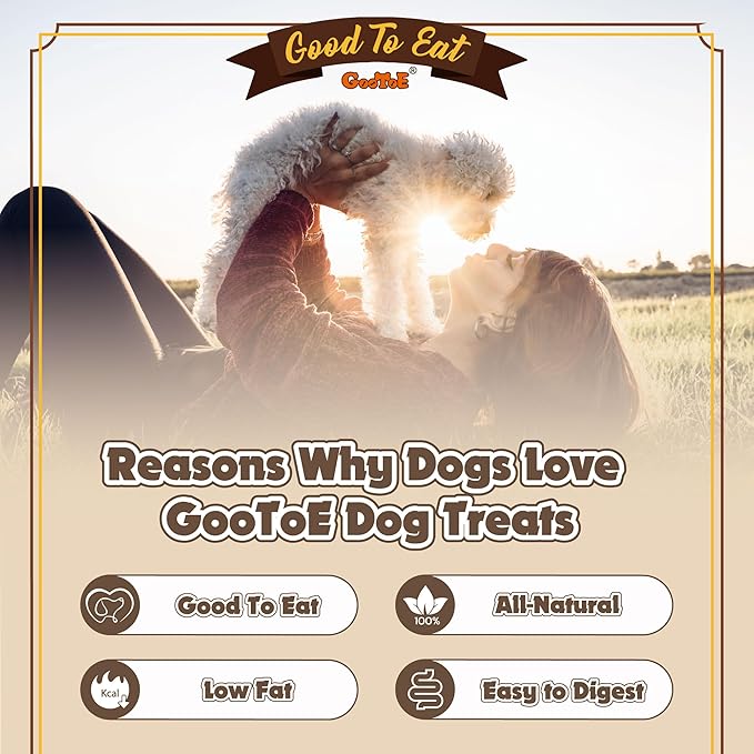 Gootoe Dog Treats, Chicken Jerky for Dogs - Premium Dog Training Treats; High-Protein, Gluten-Free, Hypoallergenic, Grain-Free, Chicken Sticks (Mini), 1.5 lb