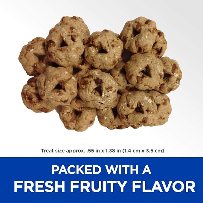 Hill's Natural Fruity Crunchy Snacks,All Life Stages,Great Taste,Dog Treats,Apples & Oatmeal,8 oz Bag,(Pack of 2)