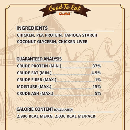 Gootoe Dog Treats, Chicken Jerky for Dogs - Premium Dog Training Treats; High-Protein, Gluten-Free, Hypoallergenic, Grain-Free, Chicken Sticks with Chicken Liver, 1.5 lb