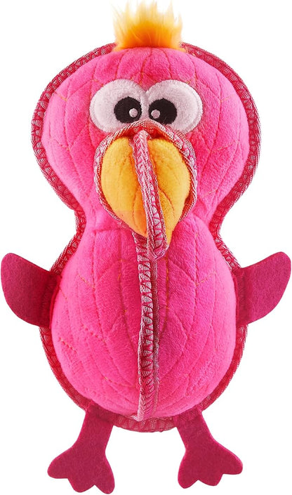 Outward Hound Xtreme Seamz Flamingo Squeaky Durable Dog Toy