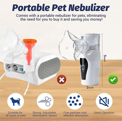 REDDOUDOU Pet Oxygen Chamber, Small Pet Incubator, Animal Nebulizer Box, Pets Delivery with Padded Cotton, Cat's Nest, Pets Nebulizer Accessories for Dogs, Cats, Puppies, Kittens(100L)