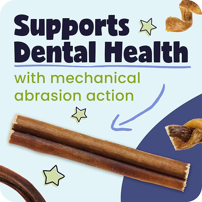 Pawstruck Natural 7” Braided Bully Sticks for Dogs, Tough Long-Lasting, Rawhide-Free, Low Odor, Healthy Single Ingredient Chew Treat for Aggressive Chewers, 10 Count, Packaging May Vary
