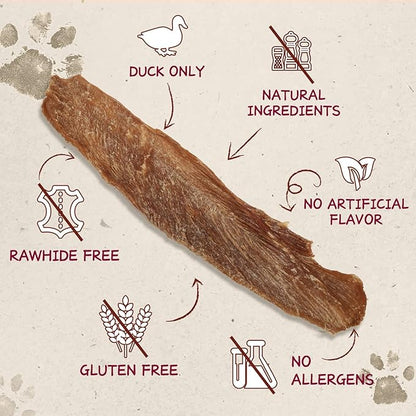 PAWUP Dog Treats Jerky Duck Crisp Flakes, 1% Taurine Added, 6oz (170g), Duck Jerky Chip Flakes, High Protein Dog Training Rewards, Rawhide-Free, Gluten-Free